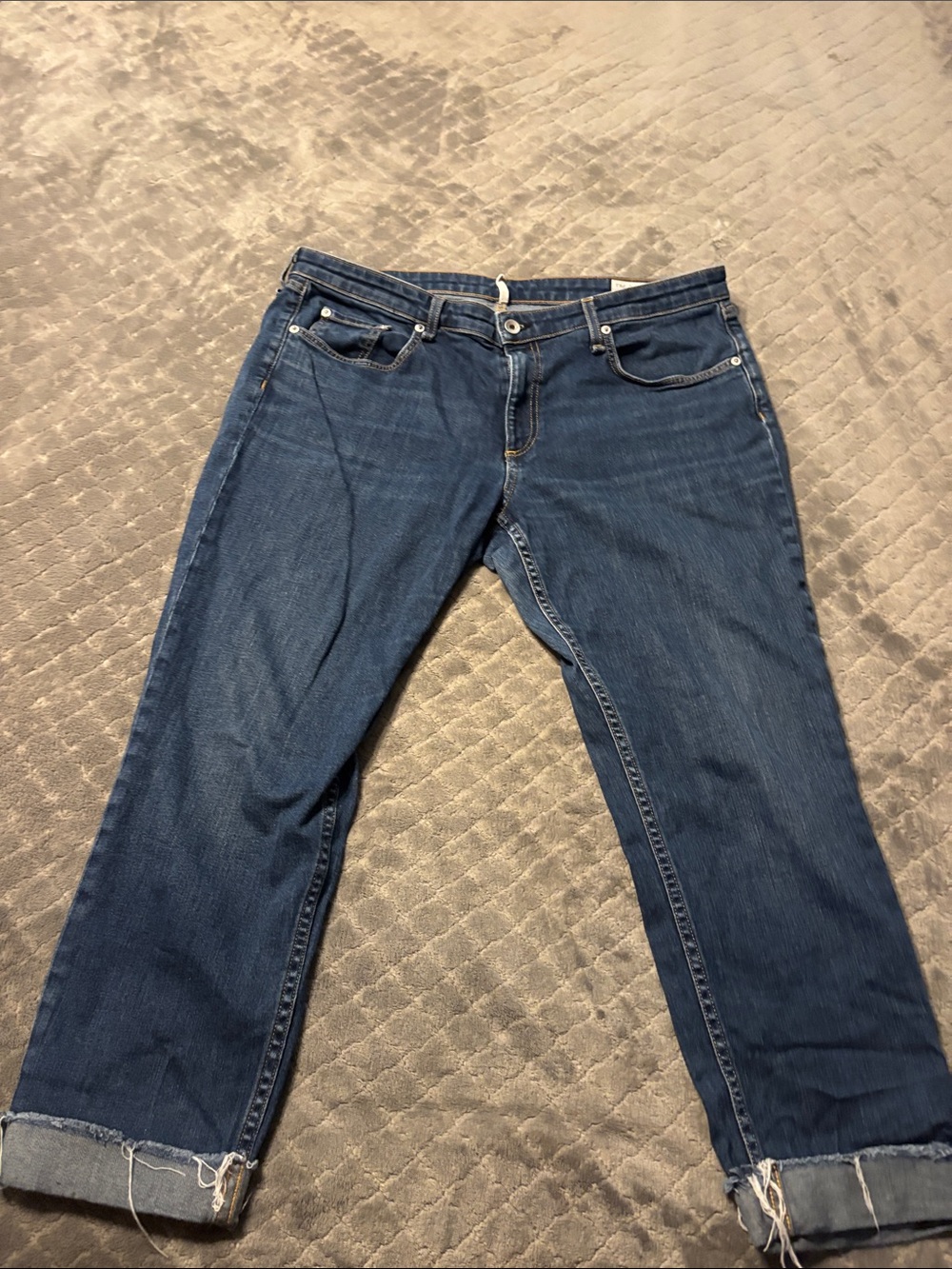 rag & bone Dark Blue Boyfriend Jeans